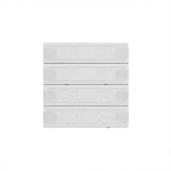 Sensor táctil KNX de montaje en pared Gira Tastsensor 4 Komfort TS4 ws 5004003, 4 canales, blanco