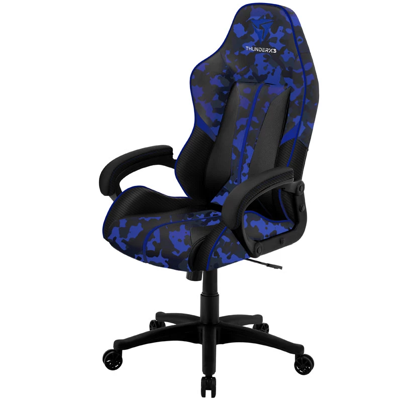 Silla gaming thunder x3 BC1 Camo Blue con asiento ajustable en altura y reclinable