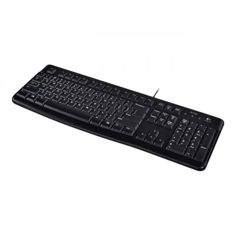 K120 Teclado con cable, con cable, USB, QWERTZ, negro