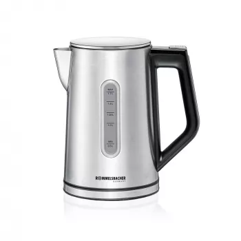 Hervidor eléctrico Rommelsbacher WK 3000 — 1,7 L, 3000 W, acero inoxidable y negro