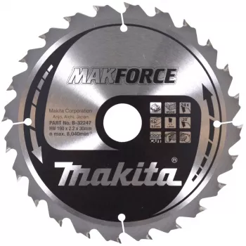 Makita MAKFORCE - hoja de sierra circular - para madera - 190 mm - 24 dientes