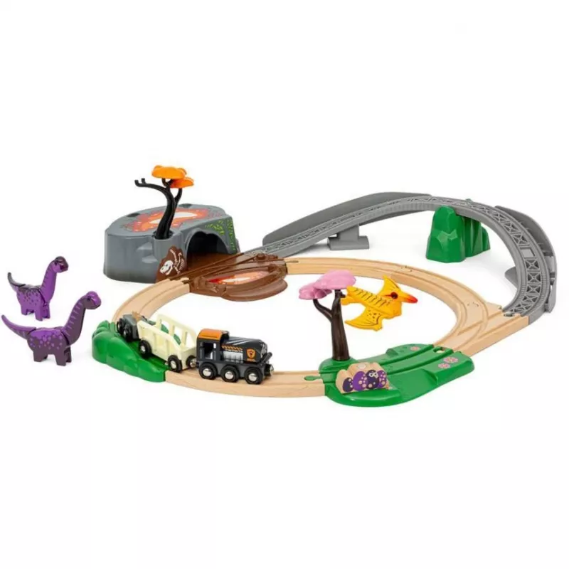 Brio World set de aventura de dinosaurios, vía