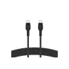 Cable BoostCharge USB-C/USB-C silicona trenzada 2 m, negro