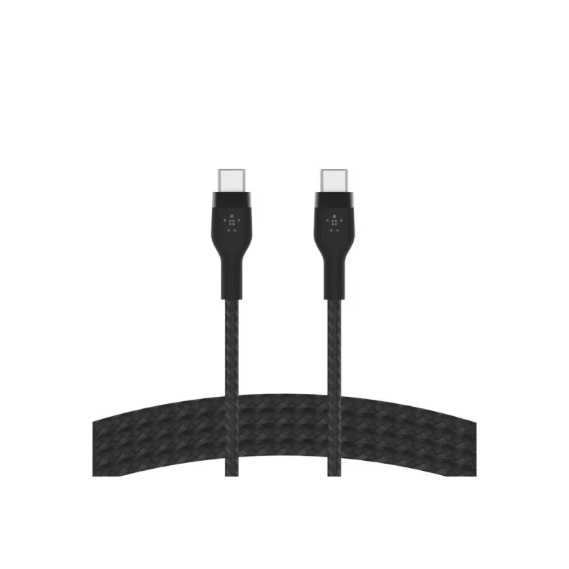 Cable BoostCharge USB-C/USB-C silicona trenzada 2 m, negro