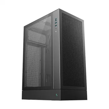 Caja de PC DeepCool CH170 PLUS Torre Negra – micro-ATX/mini-ITX, cristal templado, USB-C, fuente de alimentación arriba
