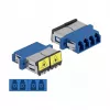 Acoplador de fibra óptica DeLOCK 86903 LC cuádruple hembra a LC cuádruple hembra monomodo azul