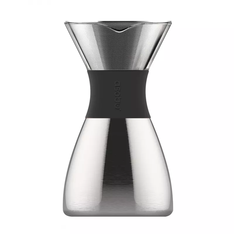 Cafetera de cold brew Asobu PourOver negra, plateada
