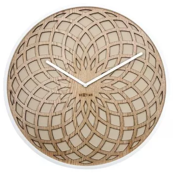 Reloj NeXtime 3149be Sun Large, Ø50 cm, pared, beige