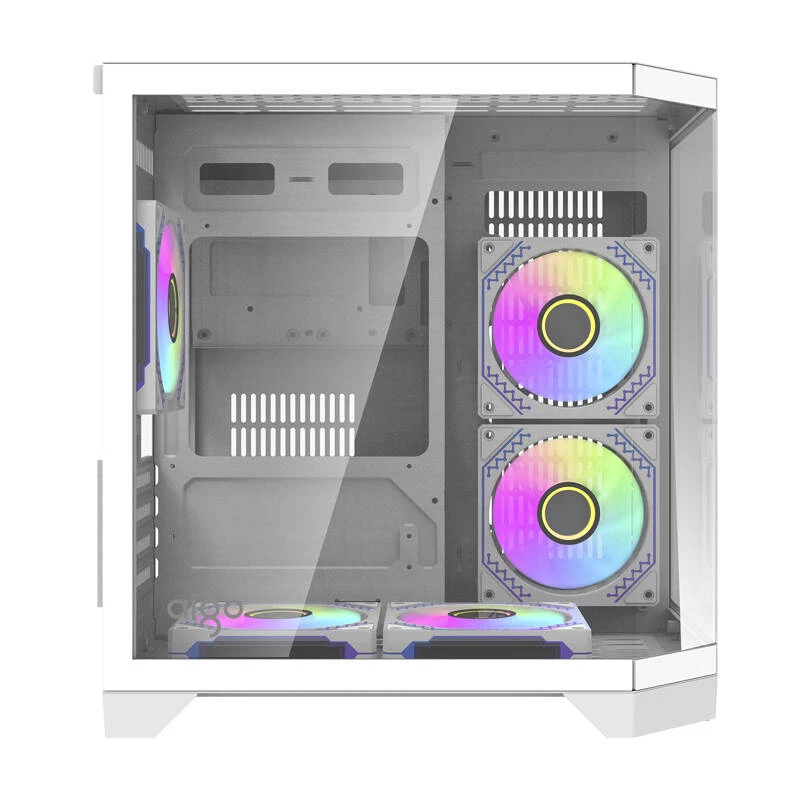 Caja de ordenador Darflash FT350 + 5 ventiladores aRGB (blanca)