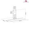 Soporte de teclado Maclean, complemento para soporte de monitor, VESA 75x75, 100x100, MC-756