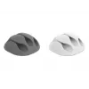 DeLOCK con 3 pasacables - set de sujetacables - montaje en mesa, montaje en superficie, apto para montaje en pared - gris, blanco (18297)