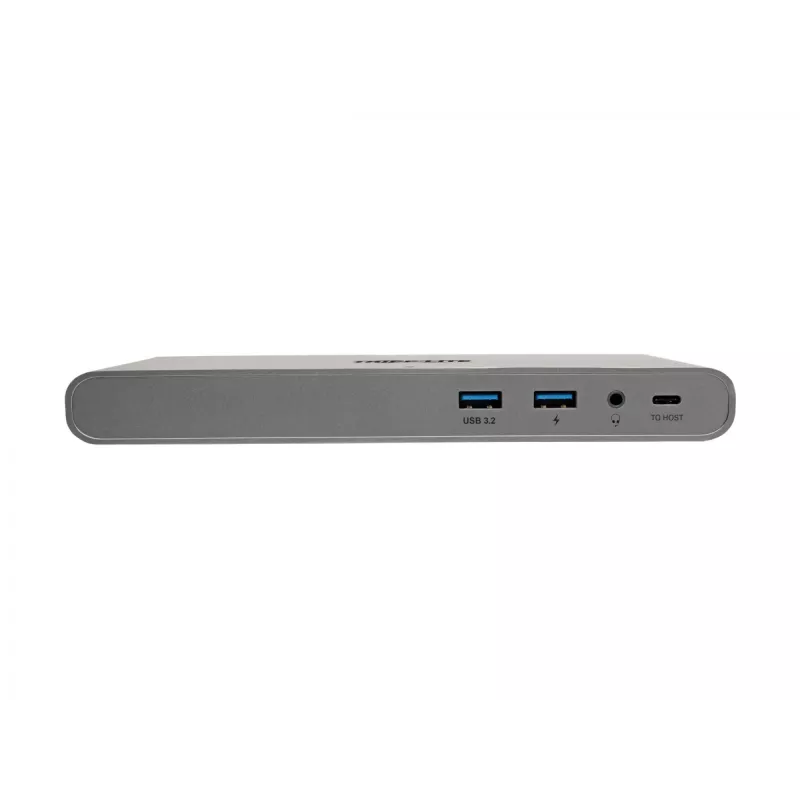 Eaton Tripp Lite Dock USB-C, Triple Display - 4K HDMI/DisplayPort, VGA, USB 3.2 Gen 1, Hub USB-A/USB-C, GbE, carga PD 100W, cables de alimentación internacionales - Estación de acoplamiento - USB-C