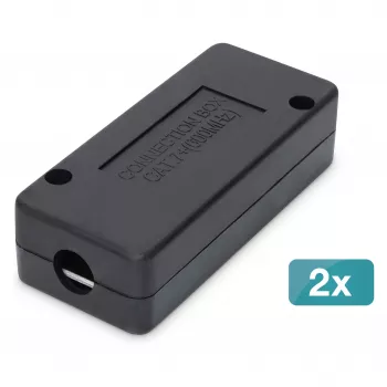 Módulo de conexión DIGITUS CAT 7, 2 uds., Cat7, carcasa de ABS, negro, 80×35×26 mm