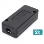 Módulo de conexión DIGITUS CAT 7, 2 uds., Cat7, carcasa de ABS, negro, 80×35×26 mm