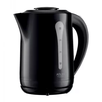 Adler Hervidor de agua | AD 1244 | Eléctrico | 1850 W | 2,5 L | Plástico | Base giratoria 360° | Negro