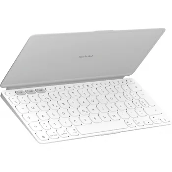 Teclado Logitech KEYS-TO-GO 2, inalámbrico con cubierta integrada, Bluetooth LE, distribución DE