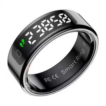 Anillo inteligente Colmi R12 17,9 mm talla 7 negro — anillo portátil de salud y notificaciones