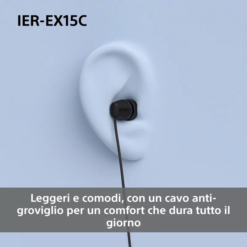 Sony IER-EX15C Auricular Cableado In-Ear Llamadas/Música USB Type-C Azul