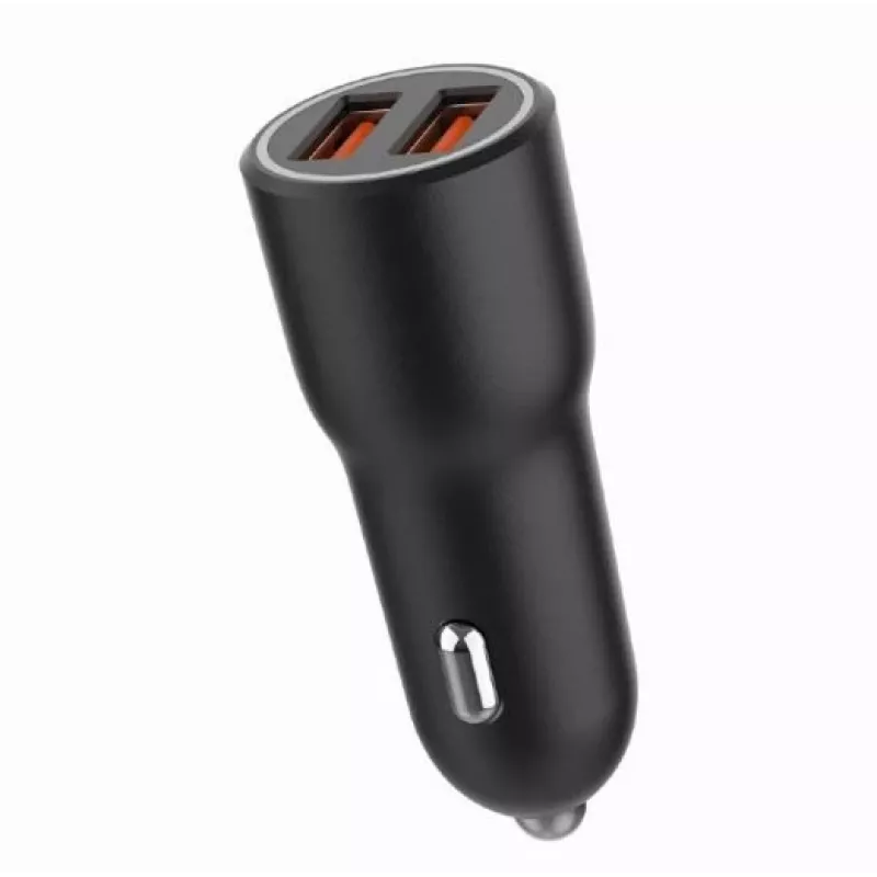 Cargador de coche para dispositivos móviles Gembird TA-UC-A2QC36-CAR-01, 36 W, 12–24 V, mechero, negro