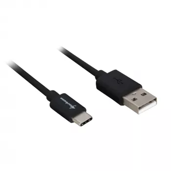 Adaptador de cable USB 2.0 A a USB-C Sharkoon 0,5 m, negro