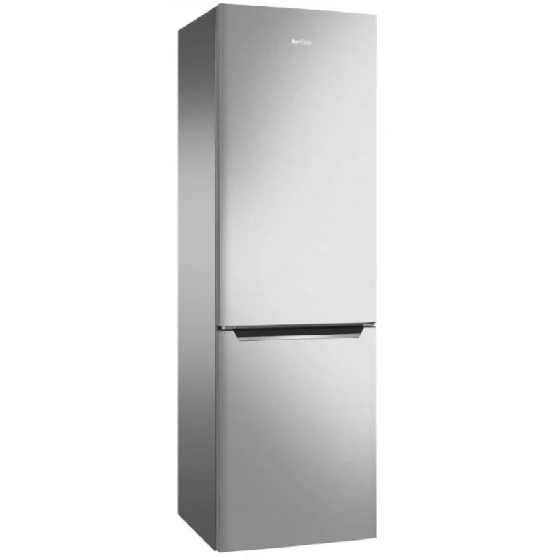 Frigorífico combi AMICA FK 2995.2FTX(E) 299L — inox, congelador abajo, No Frost, 181 cm