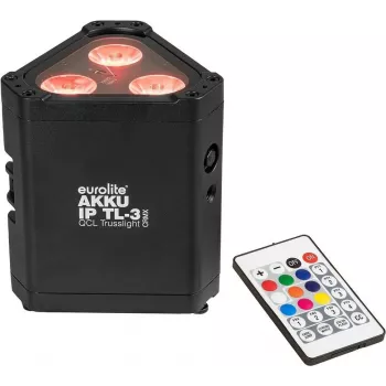 Foco PAR LED RGBW a batería EUROLITE AKKU IP TL-3 QCL con batería recargable, foco portátil con protección IP
