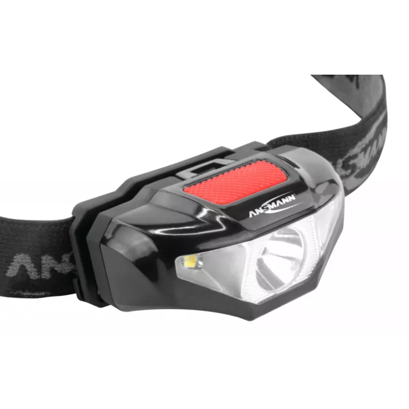 Ansmann HD70B - linterna frontal - negra - acrilonitrilo butadieno estireno (ABS) - plástico - IP44 - LED - 1 linterna