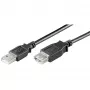 Cable alargador USB GOOBAY 93600 — USB A a USB A, USB 2.0, 3 m, negro