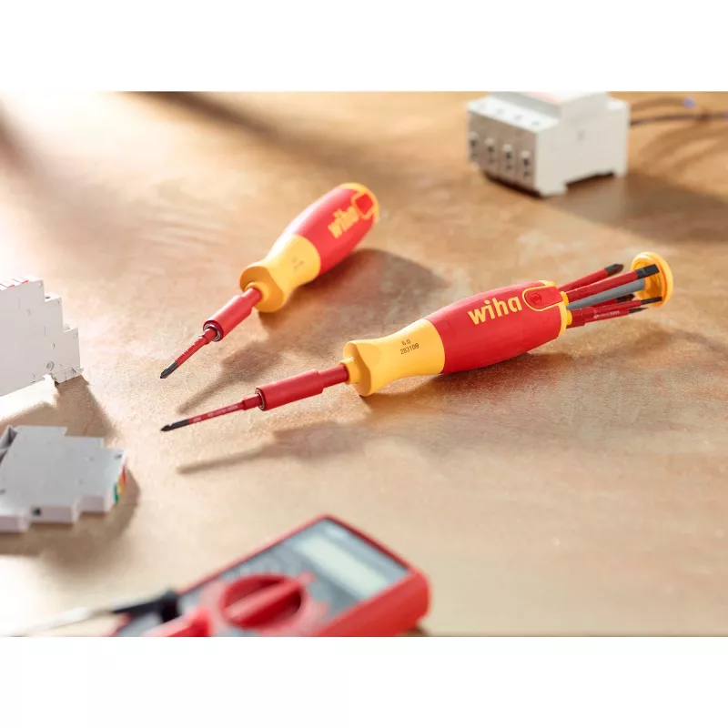 Juego de destornilladores wiha 41157 LiftUp electric, aislados rojo/amarillo, 7 piezas