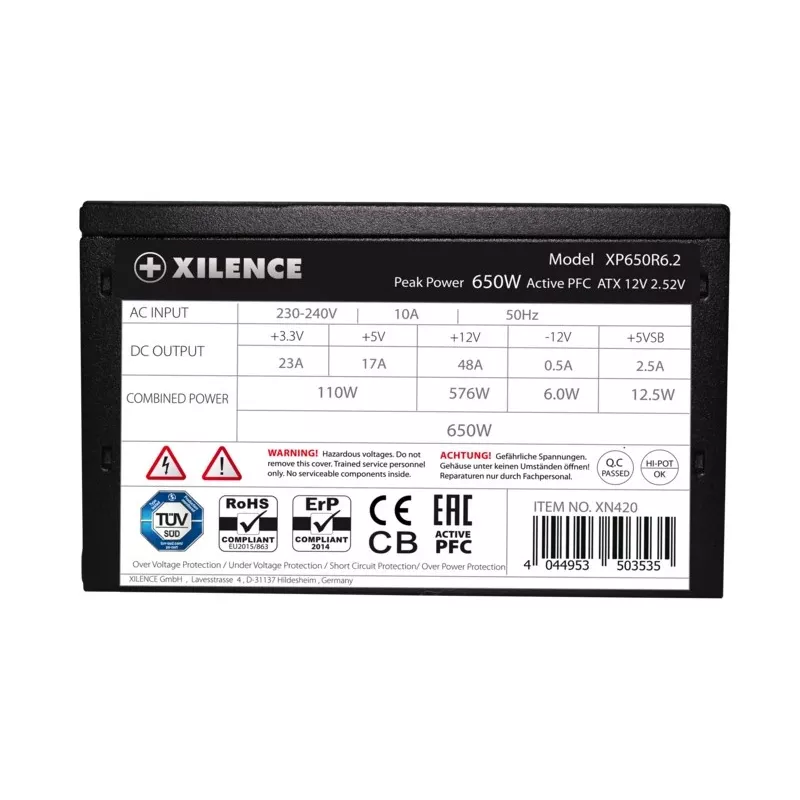Fuente de alimentación Xilence Performance C XP650R6.2 650 W