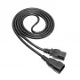 Cable de alimentación para servidor Akyga AK-UP-06 IEC C14 a C15, 1,8 m, negro