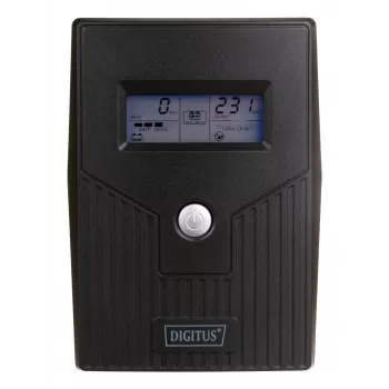 DIGITUS SAI Line-Interactive, 800VA/480W 12V/9Ah X1 batería, 2x toma CEE 7/7, RJ-11, LCD (DN-170064-LCD)