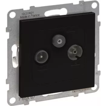 Legrand SEANO 765367 toma de antena simple TV/R/SAT, negra