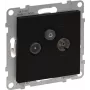Legrand SEANO 765367 toma de antena simple TV/R/SAT, negra