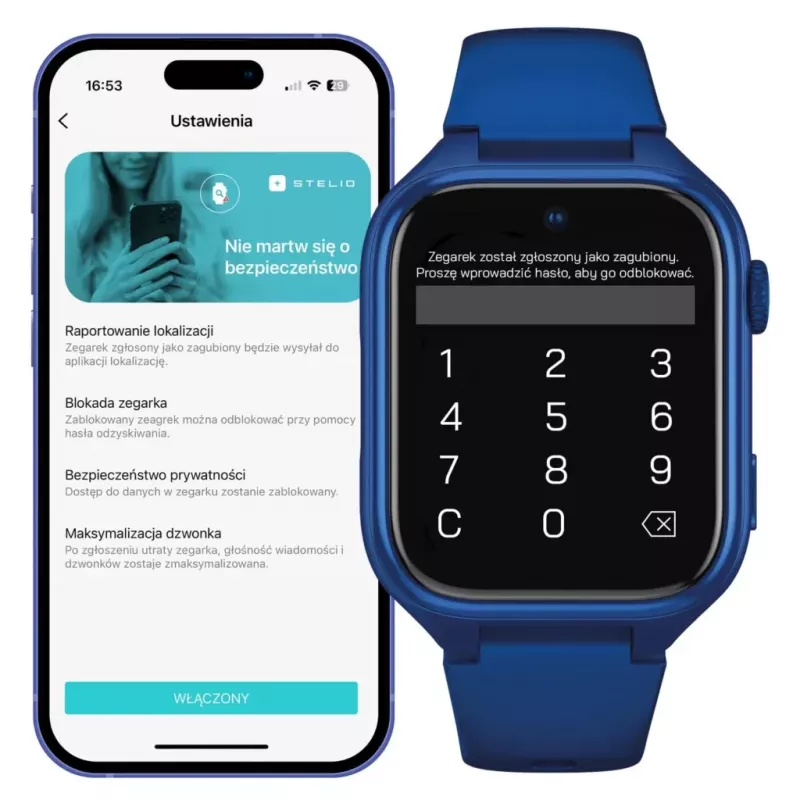 Smartwatch Stelio Junior Pro AI 4G ST-SWJ102-NB — azul marino, conectividad 4G