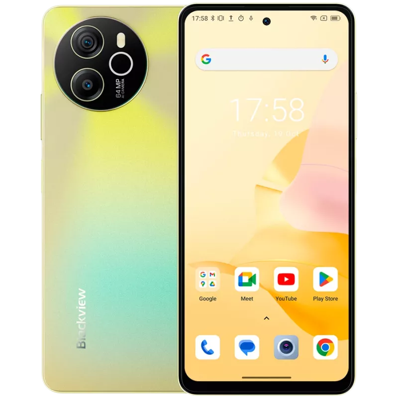 Blackview SHARK 8 8/256GB, 6,78 inch FHD+ 1080x2460 IPS LCD 120Hz, MTK6789 Octa-Core 2,2 GHz, cámara frontal 13MP/trasera 64MP, batería 5000mAh, Type-C, Android 13, huella dactilar, Dual-SIM, sin cargador