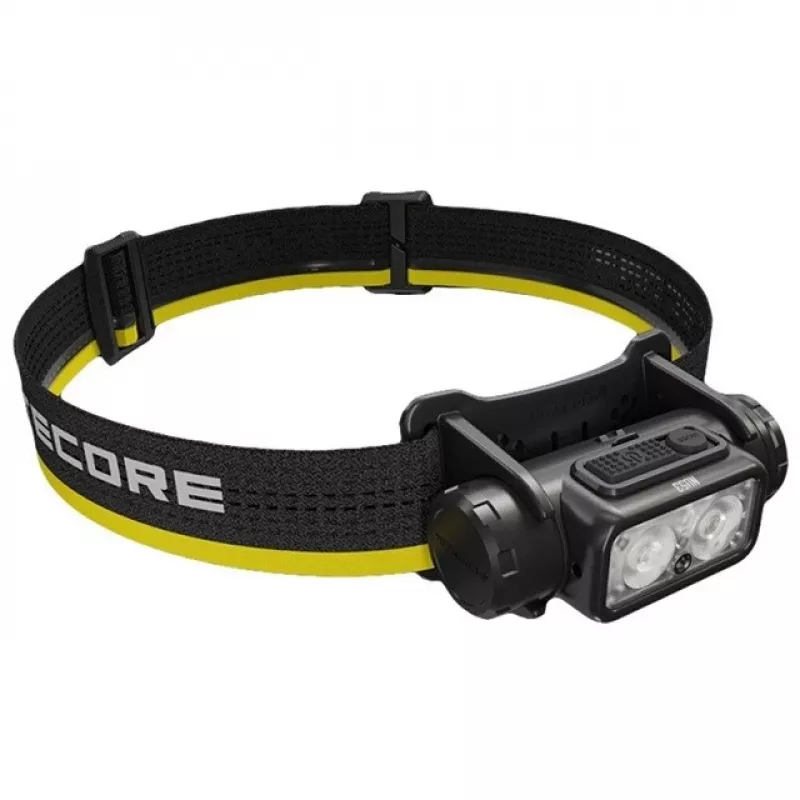 Linterna frontal Nitecore NU53 — luz manos libres recargable, diseño compacto