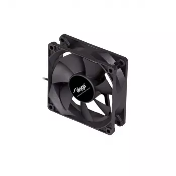 Akyga AW-8A-BK ventilador de carcasa de 80 mm, 2000 rpm, 37 m³/h, 25 dB, 3 pines con adaptador Molex, negro