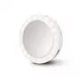 Espejo de maquillaje de pie Medisana 23603 — redondo blanco, a pilas, plegable, iluminación integrada