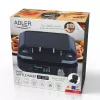 Gofrera Adler AD 3087 — gofrera eléctrica belga, 2200 W, 2 placas rectangulares 9×17 cm, negra