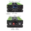 Qoltec Monolith Convertidor de tensión | Carga de batería | SAI | 2000W | 4000W | 12V a 230V | Onda senoidal pura | LCD negro-verde