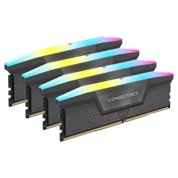 DIMM 64 GB DDR5-6000 (4x 16 GB) Quad-Kit, Memoria RAM negra, CMH64GX5M4B6000C36, Vengeance RGB, INTEL XMP