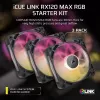 Ventilador de caja Corsair iCUE LINK RX120 MAX ARGB 120mm pack de 3 negro
