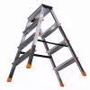 Escalera de tijera doble Krause Dopplo plata