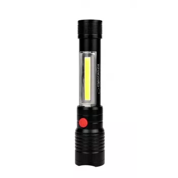 Linterna de mano Esperanza Apate negra LED