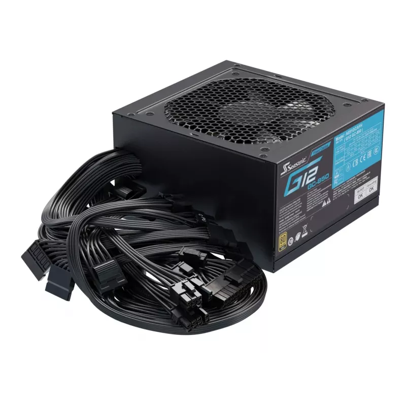 Fuente de alimentación Seasonic 850W G12 GC-850 80+Gold alimentación ATX negra