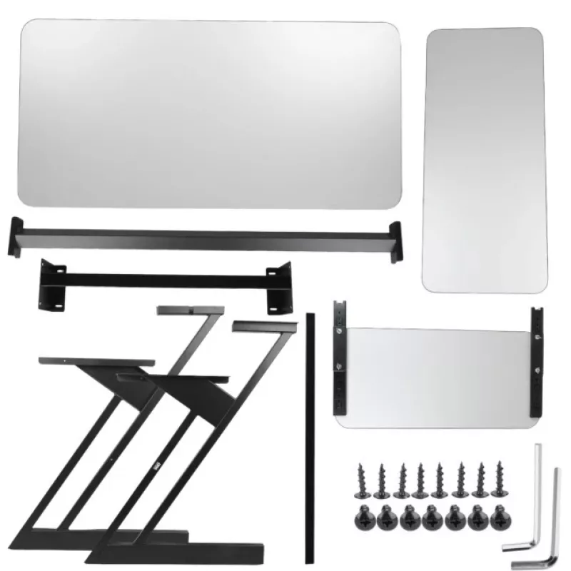 SD3 - Escritorio estudio puesto de trabajo tablero estante para equipo de audio bandeja extraíble para teclado 91,4 cm