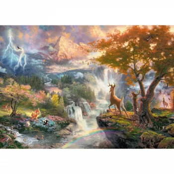 Schmidt Spiele 59486 Thomas Kinkade: Disney Bambi puzzle, 1000 piezas, 69,3 x 49,3 cm, a partir de 12 años