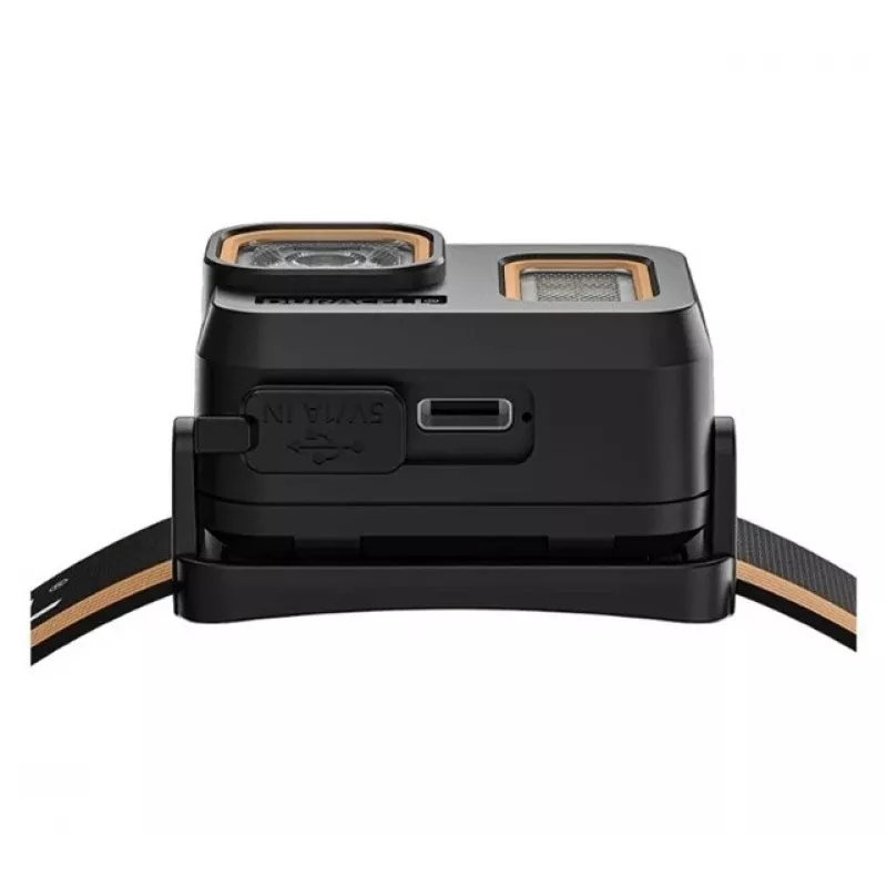 Linterna frontal Duracell DH500R negra, naranja