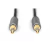 Cable de conexión de audio Digitus jack de 3,5 mm a jack de 3,5 mm 1,8 m Negro